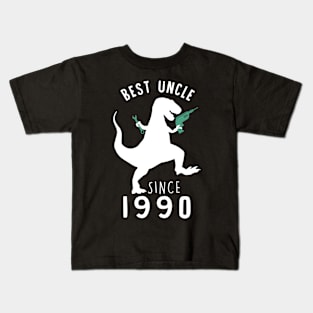 Best Uncle 1990 T-Shirt UncleSaurus Since 1990 Dad Gift Kids T-Shirt